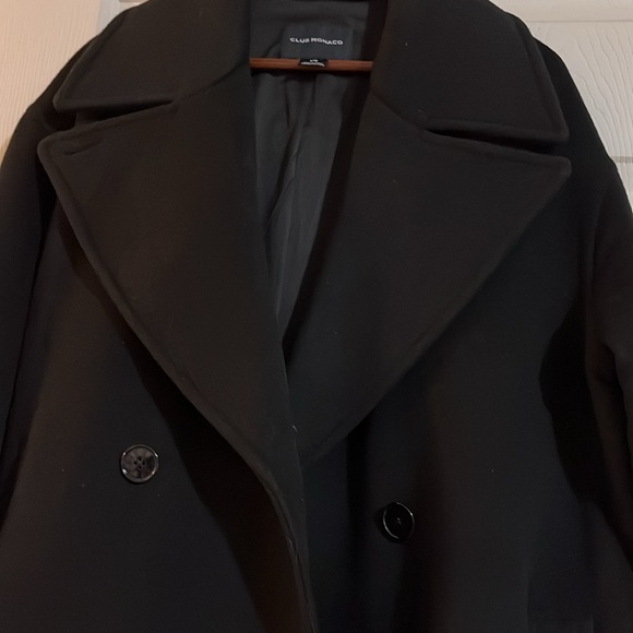 Club Monaco Woman’s Long Black Coat - Elegant never worn, no tags - Picture 3 of 10